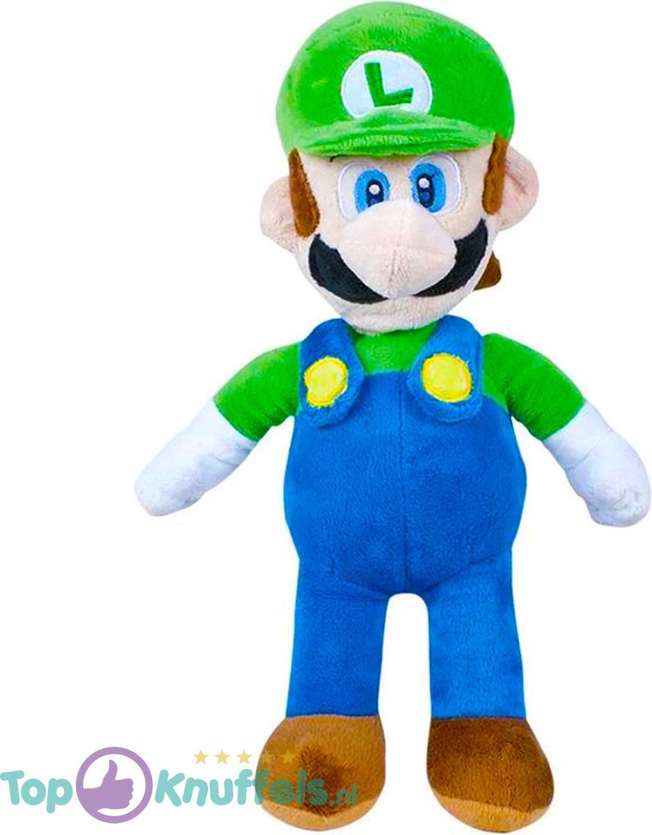   Bros Pluche Knuffel Luigi (Groen) 30 cm  | Mario Luigi Peluche Plush Toy | Speelgoed knuffeldier knuffelpop voor kinderen jongens meisjes | Mario Odyssey, Mario Party | Bowser Toad Yoshi Peach Daisy